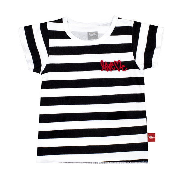 Block Stripe Crew Tee