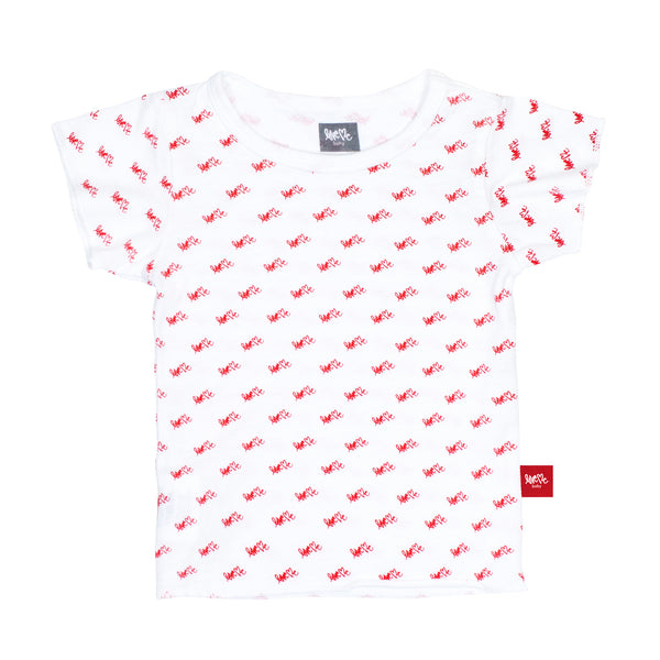 Red Repeat Crew Tee